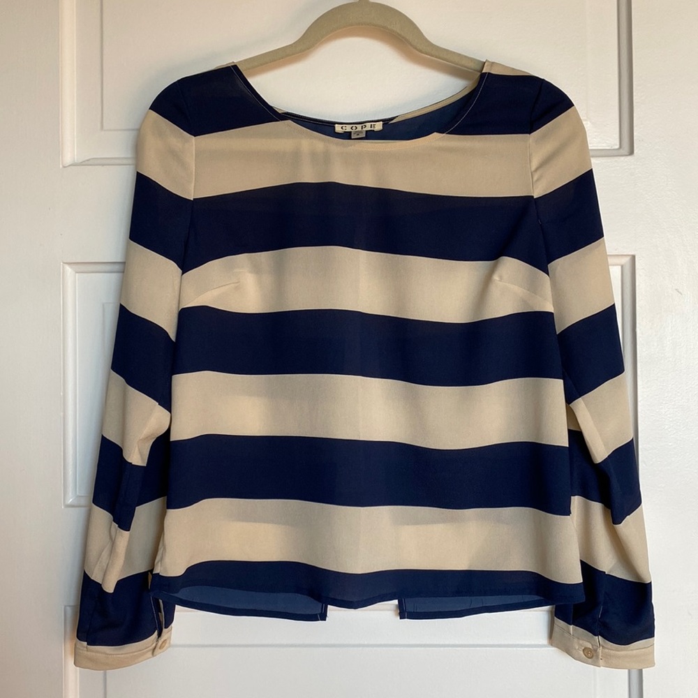 Urban outfitters Cope Striped slit back top